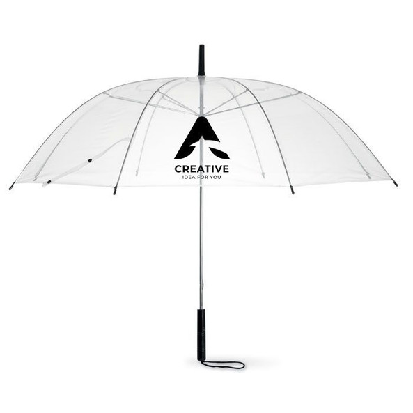 GiftRetail MO8326 - BODA 23 Inch Clear PVC Umbrella with Black Handle