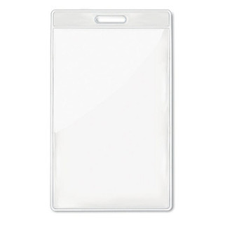 BADGO Clear Plastic ID Badge Holder 7.5cm x 12.5cm - GiftRetail MO8600
