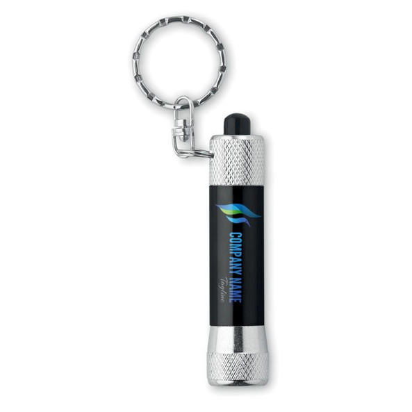 GiftRetail MO8622 - ARIZO Compact Aluminium LED Torch with Key Ring