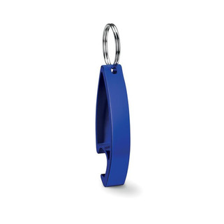 COLOUR TWICES Shiny Aluminium Key Ring Bottle Opener - GiftRetail MO8664