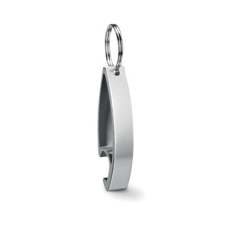 COLOUR TWICES Shiny Aluminium Key Ring Bottle Opener - GiftRetail MO8664