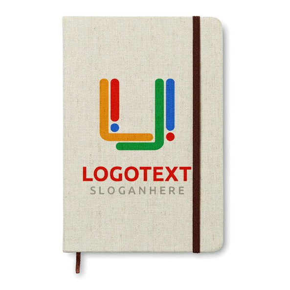 GiftRetail MO8712 - CANVAS Premium A5 Canvas Hardcover Notebook with Strap