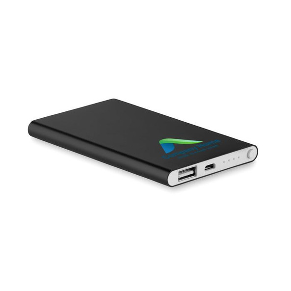 GiftRetail MO8735 - POWERFLAT Ultra Slim 4000 mAh Aluminum USB Power Bank