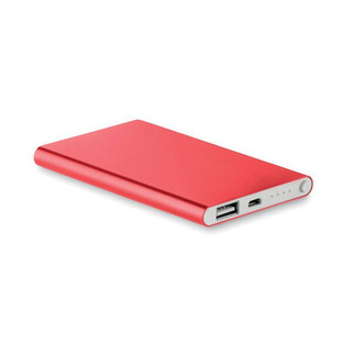POWERFLAT Ultra Slim 4000 mAh Aluminum USB Power Bank - GiftRetail MO8735