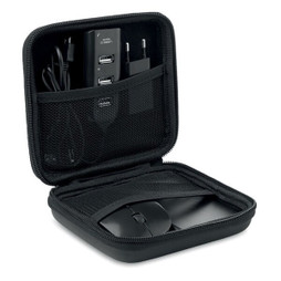GiftRetail MO8827 - POWERSET Ultimate Tech Essentials Pouch with Power Bank