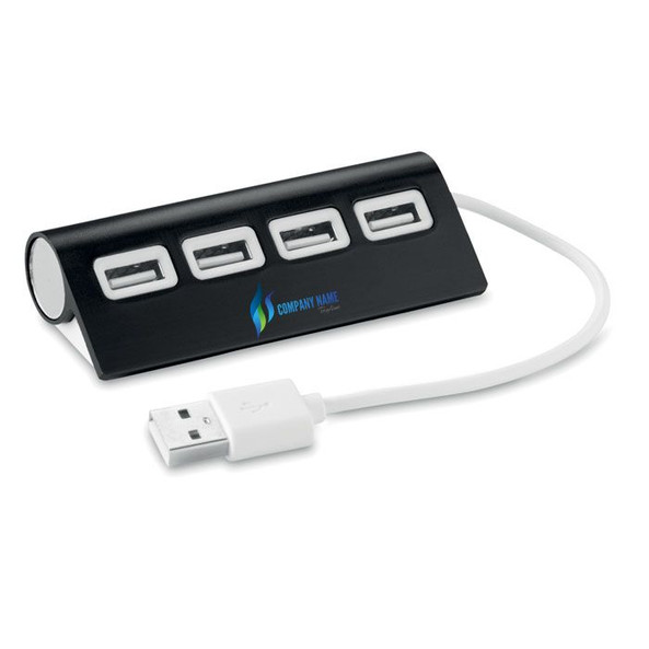 GiftRetail MO8853 - ALUHUB USB hub med 4 porte
