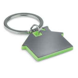 GiftRetail MO8877 - IMBA Durable House Shaped Stainless Steel Key Ring