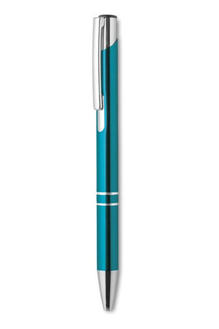 BERN Elegant Aluminium Push Button Pen with Blue Ink - GiftRetail MO8893