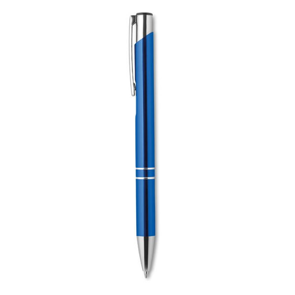 BERN Elegant Aluminium Push Button Pen with Blue Ink - GiftRetail MO8893