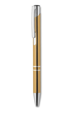 BERN Elegant Aluminium Push Button Pen with Blue Ink - GiftRetail MO8893