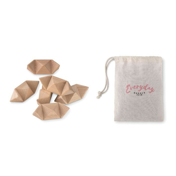 GiftRetail MO8931 - STARNATS Eco-Friendly Wooden Star Puzzle for Mindfulness