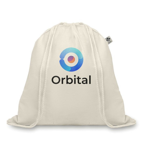 GiftRetail MO8974 - ORGANIC HUNDRED Eco-Friendly Organic Cotton Drawstring Bag 105gr/m²
