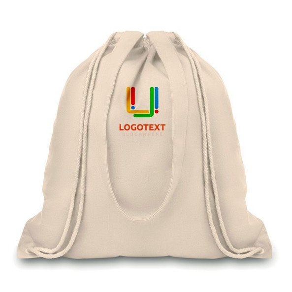 GiftRetail MO9040 - MOIRA Eco-Friendly Canvas Tote with Drawstring Closure