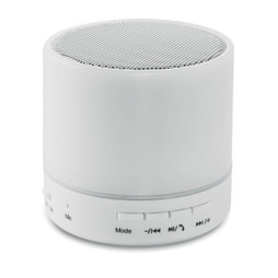 GiftRetail MO9062 - ROUND WHITE Ronde draadloze luidspreker