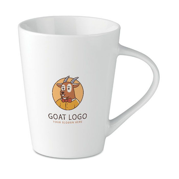 GiftRetail MO9078 - ROME Elegant 250ml Conic Porcelain Mug for Everyday Use