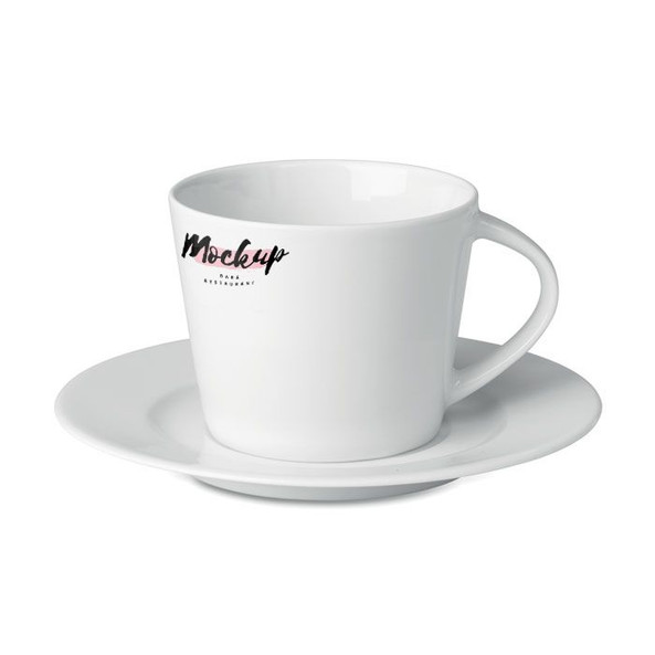 GiftRetail MO9080 - PARIS Cappuccino Tasse und Untertasse