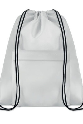 POCKET SHOOP Large 210D Polyester Drawstring Bag with Pocket - GiftRetail MO9177