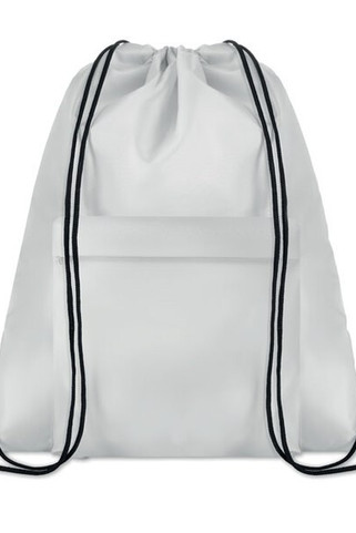 POCKET SHOOP Large 210D Polyester Drawstring Bag with Pocket - GiftRetail MO9177