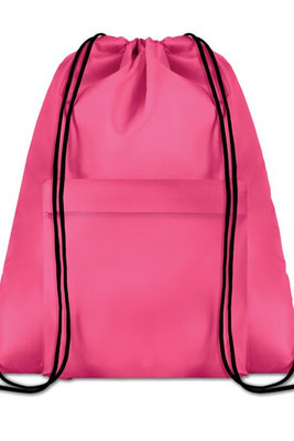 POCKET SHOOP Large 210D Polyester Drawstring Bag with Pocket - GiftRetail MO9177