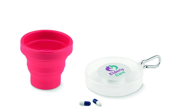 CUP PILL Taitettava silikonikuppi - GiftRetail MO9196