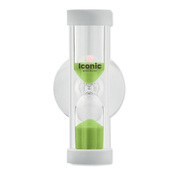QUICKSHOWER Handmade 4-Minute Sand Timer with Suction Cup - GiftRetail MO9211