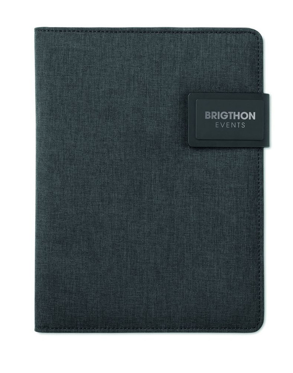 GiftRetail MO9231 - POWERNOTY Executive A5 Folder with Built-in Power Bank