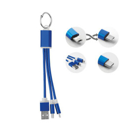 GiftRetail MO9292 - RIZO Key Ring with Micro USB and Type C Cable
