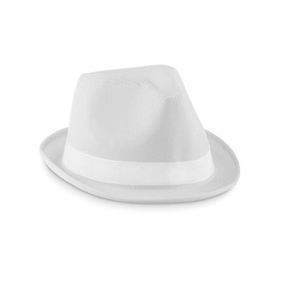 WOOGIE Vibrant Polyester Straw Hat with White Band - GiftRetail MO9342