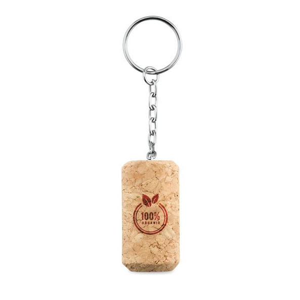 GiftRetail MO9343 - TAPON Eco-Friendly Natural Cork Wine Keychain