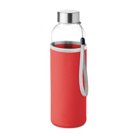 GiftRetail MO9358 - UTAH GLASS Eco-Friendly 500ml Glass Bottle with Neoprene Cover