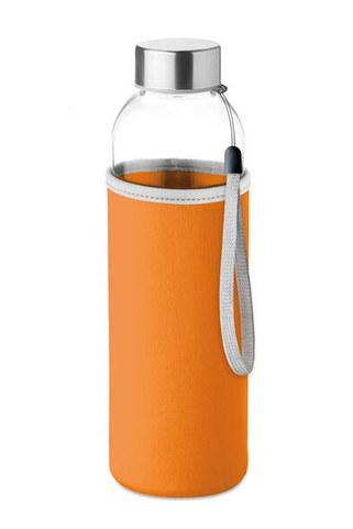 UTAH GLASS Eco-Friendly 500ml Glass Bottle with Neoprene Cover - GiftRetail MO9358