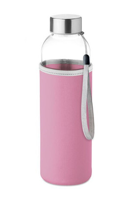 UTAH GLASS Eco-Friendly 500ml Glass Bottle with Neoprene Cover - GiftRetail MO9358