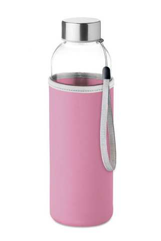 UTAH GLASS Eco-Friendly 500ml Glass Bottle with Neoprene Cover - GiftRetail MO9358