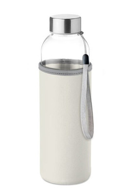 UTAH GLASS Eco-Friendly 500ml Glass Bottle with Neoprene Cover - GiftRetail MO9358