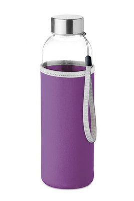 UTAH GLASS Eco-Friendly 500ml Glass Bottle with Neoprene Cover - GiftRetail MO9358