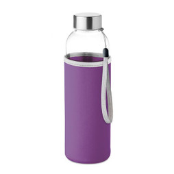 GiftRetail MO9358 - UTAH GLASS Eco-Friendly 500ml Glass Bottle with Neoprene Cover