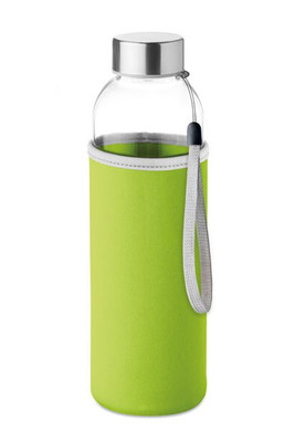 UTAH GLASS Eco-Friendly 500ml Glass Bottle with Neoprene Cover - GiftRetail MO9358