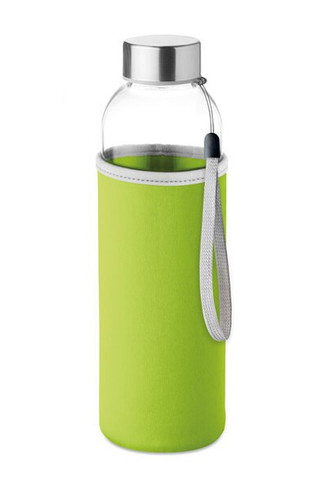 UTAH GLASS Eco-Friendly 500ml Glass Bottle with Neoprene Cover - GiftRetail MO9358