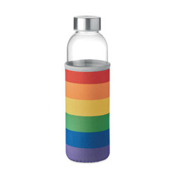 GiftRetail MO9358 - UTAH GLASS Eco-Friendly 500ml Glass Bottle with Neoprene Cover