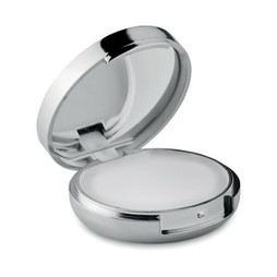 GiftRetail MO9374 - DUO MIRROR Metallic Finish Lip Balm with Mirror Lid SPF10