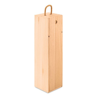 VINBOX Elegant Paulownia Wooden Wine Box with Cord Handle - GiftRetail MO9413