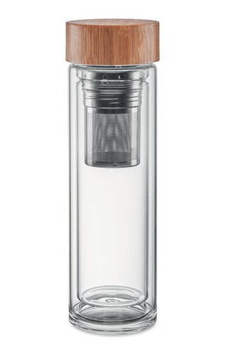 BATUMI GLASS Gourde double paroi verre 400ml - GiftRetail MO9420