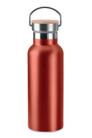 HELSINKI 500ml Bamboo Lid Insulated Flask - GiftRetail MO9431