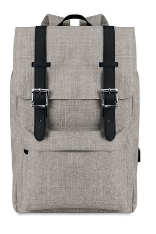RIGA 600D Polyester Laptop Backpack with USB Port - GiftRetail MO9439