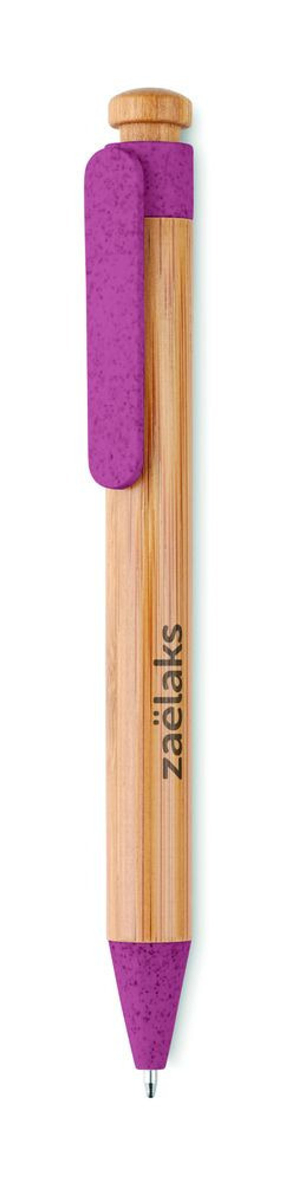 TOYAMA Eco-Friendly Bamboo and Wheat Straw Ball Pen - GiftRetail MO9481