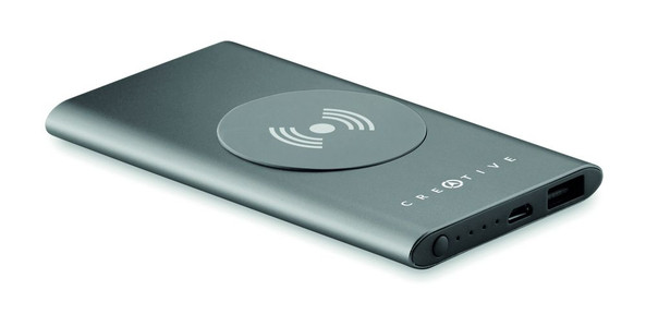 POWER Aluminium Wireless Power Bank 4000mAh with Type C - GiftRetail MO9498