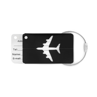 FLY TAG Premium Aluminium Airplane Luggage Tag with Label - GiftRetail MO9508