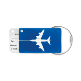 GiftRetail MO9508 - FLY TAG Premium Aluminium Airplane Luggage Tag with Label