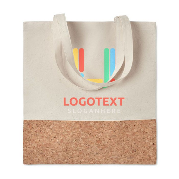 GiftRetail MO9517 - ILLA TOTE Einkaufstasche mit Korkbesatz