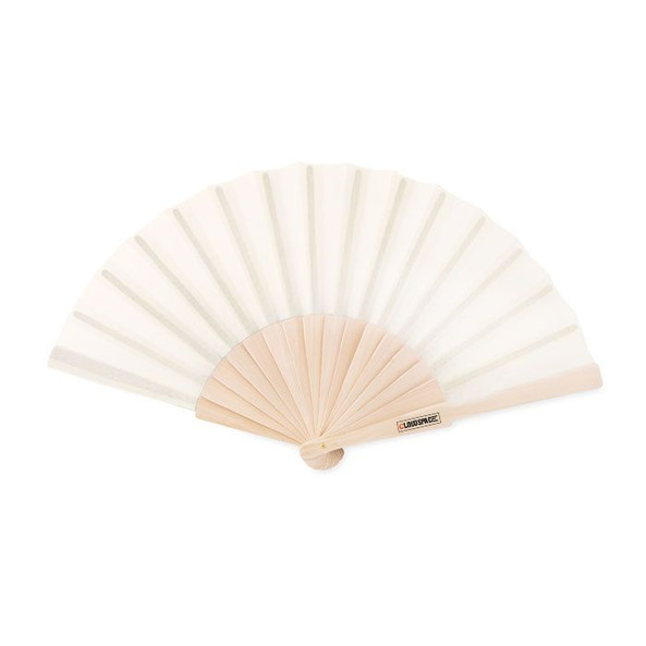 GiftRetail MO9532 - FANNY WOOD Elegant Wooden Hand Fan with Polyester Fabric